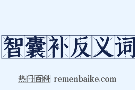 智囊补反义词是什么意思的图片